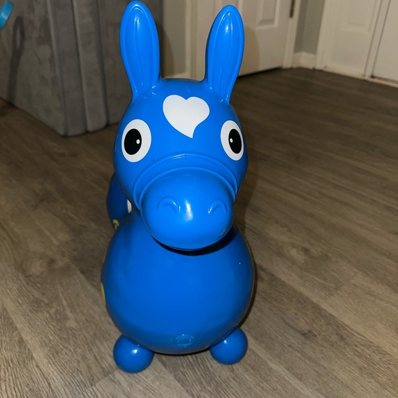 Rosy Blue Bouncy Horse for Toddlers - Picture 3 of 4